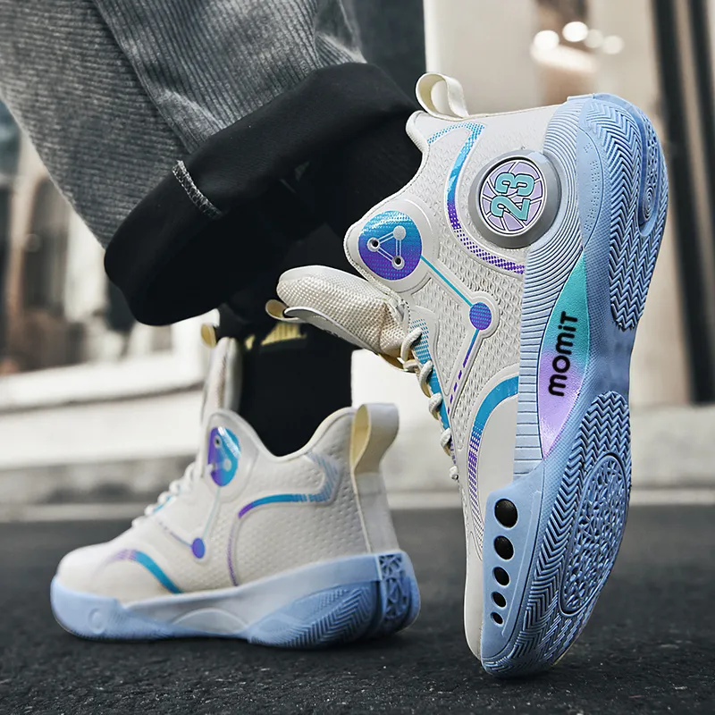 Wooden Rabbit Cushioning, Slip Resistant, Abrasion Resistant, Breathable, Thermal High Top Basketball Shoes Unisex-2