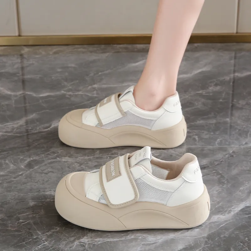 Wooden Rabbit Cushioning, Slip Resistant, Breathable, Lightweight, Height Increasing Low Top Casual Shoes Women's-9