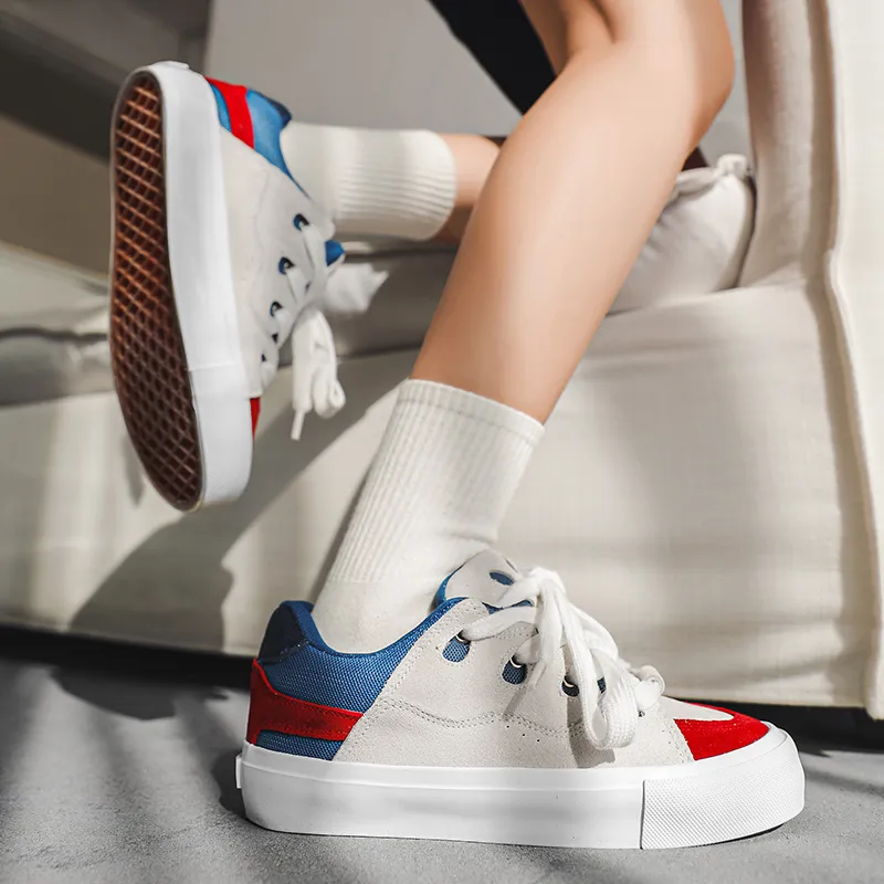 Wooden Rabbit Abrasion Resistant Slip Resistant Low Top Skateboard Shoes Unisex-11