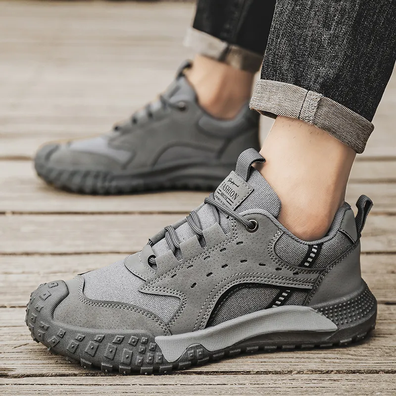 Wooden Rabbit Slip Resistant, Abrasion Resistant, Breathable, Height Increasing Low Top Casual Shoes Men's-7