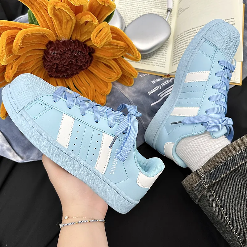 Wooden Rabbit Height Increasing Wear-Resistant Lightweight Breathable Slip-Resistant Low-Top Skateboard Shoes Women's-12