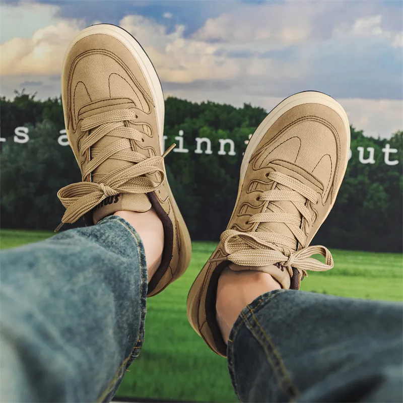 Wooden Rabbit Anti Slip Wear Resistant Low Top Skateboard Shoes Men's-8