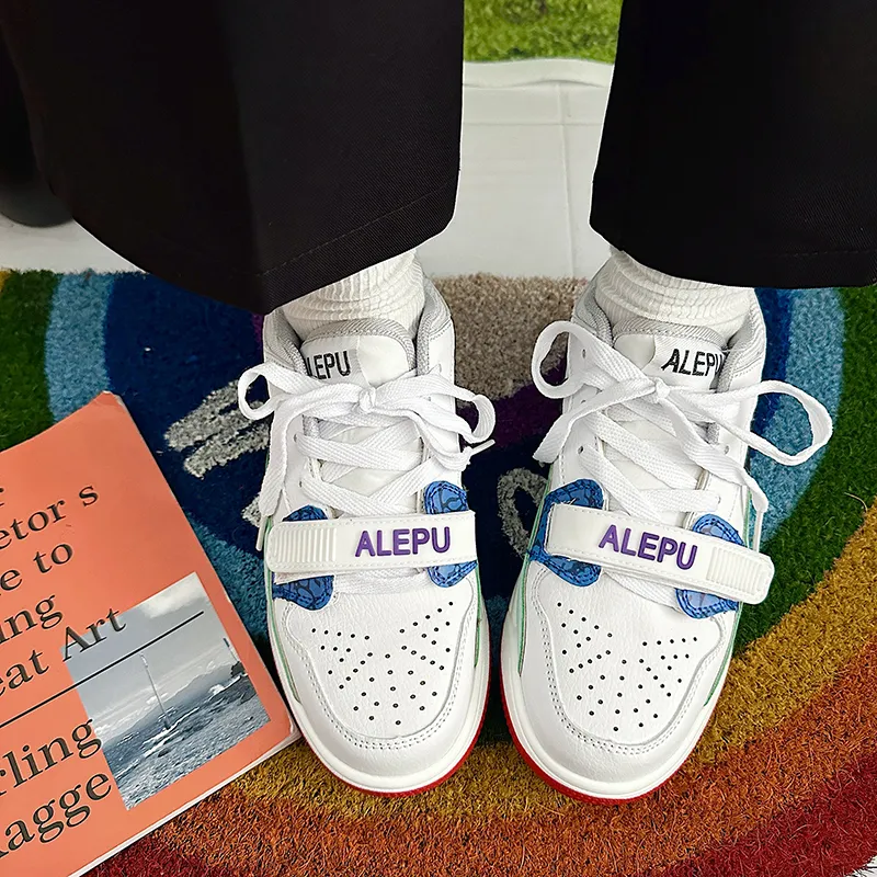 Wooden Rabbit Height Increasing Wear-Resistant Lightweight Breathable Slip-Resistant Low-Top Skateboard Shoes Unisex-9