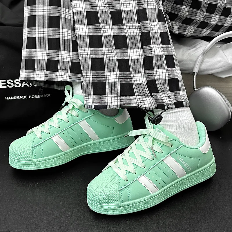 Wooden Rabbit Height Increasing Wear-Resistant Lightweight Breathable Slip-Resistant Low-Top Skateboard Shoes Women's-17