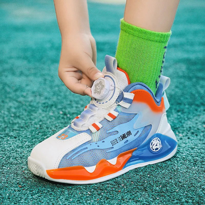 Wooden Rabbit Warm Anti Slip And Wear Resistant Lightweight Cushioning Low Top Children's Basketball Shoes Kids'-15