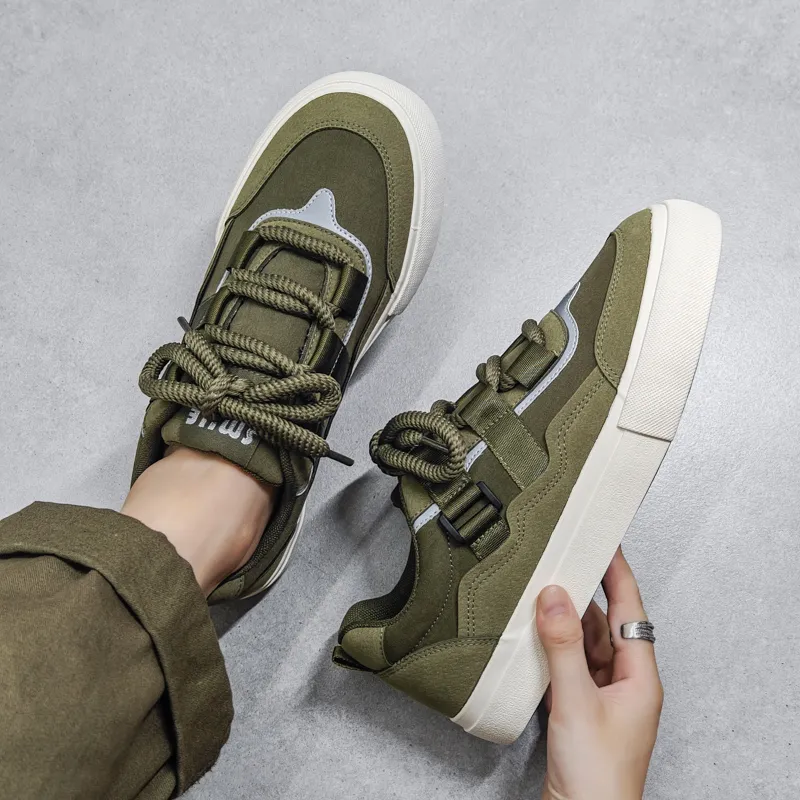 Wooden Rabbit Anti Slip Wear Resistant Low Top Canvas Shoes Men's-6