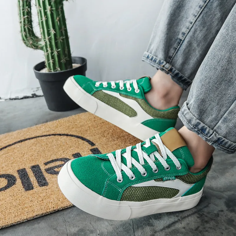 Wooden Rabbit Anti Slip Wear Resistant Low Top Skateboard Shoes Men's-8
