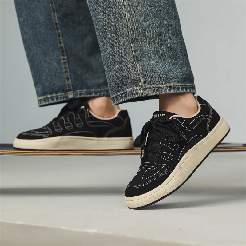 Wooden Rabbit Anti Slip Wear Resistant Low Top Skateboard Shoes Men's-4