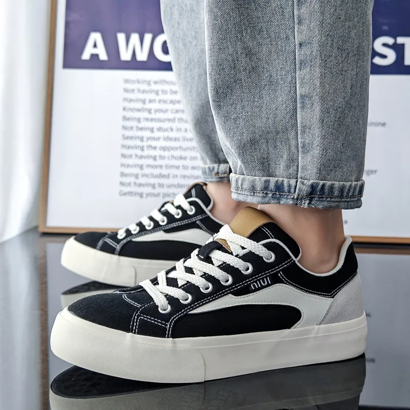 Wooden Rabbit Anti Slip Wear Resistant Low Top Skateboard Shoes Men's-3