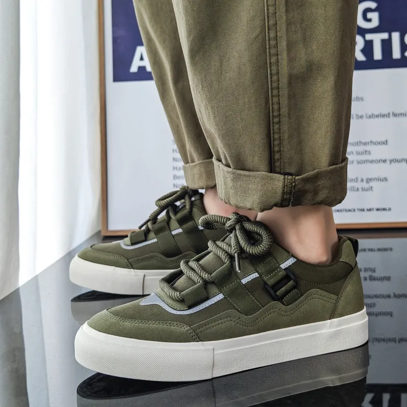 Wooden Rabbit Anti Slip Wear Resistant Low Top Canvas Shoes Men's-7