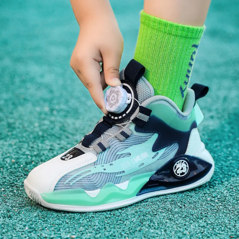 Wooden Rabbit Warm Anti Slip And Wear Resistant Lightweight Cushioning Low Top Children's Basketball Shoes Kids'-10