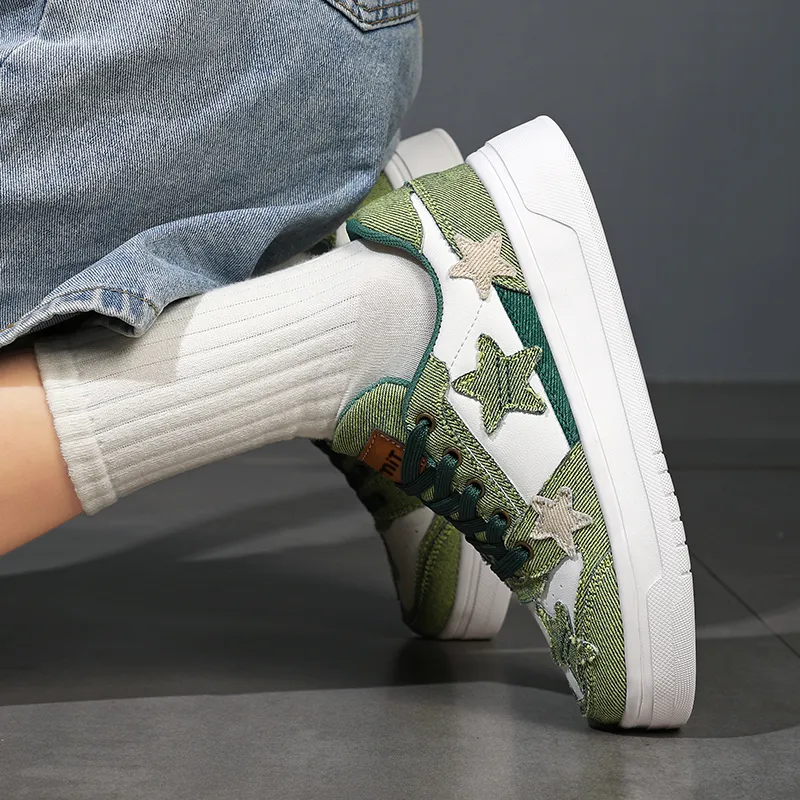 Wooden Rabbit Slip Resistant Cushioning Lightweight Height Increasing Low Top Skateboard Shoes Women's-19