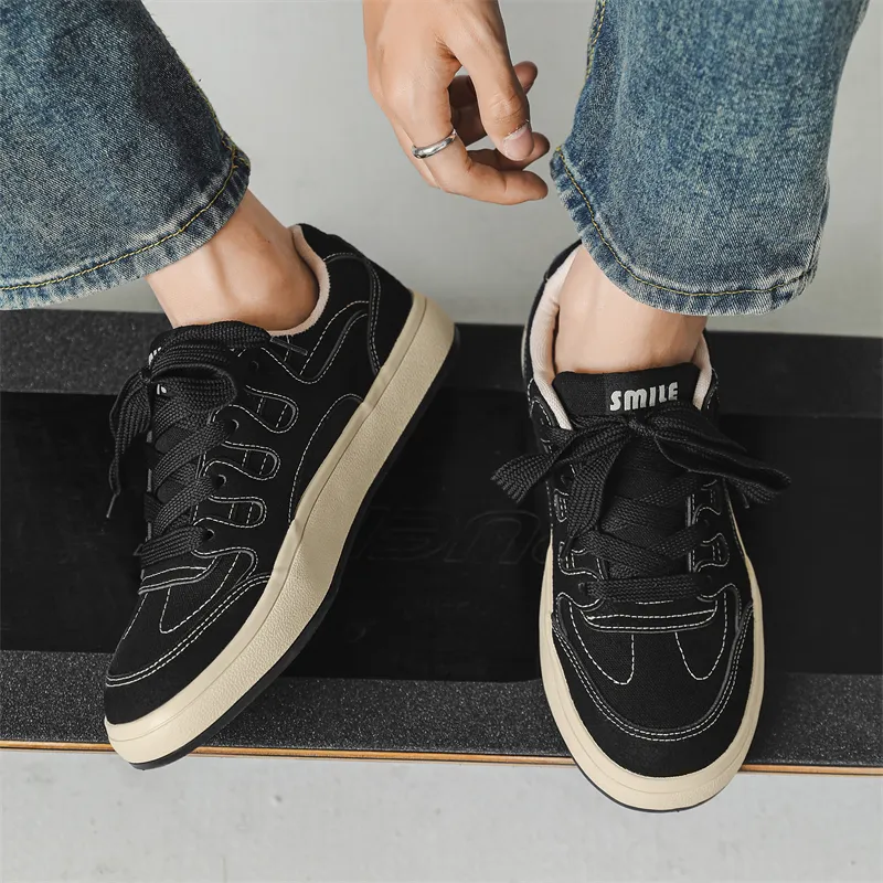 Wooden Rabbit Anti Slip Wear Resistant Low Top Skateboard Shoes Men's-3
