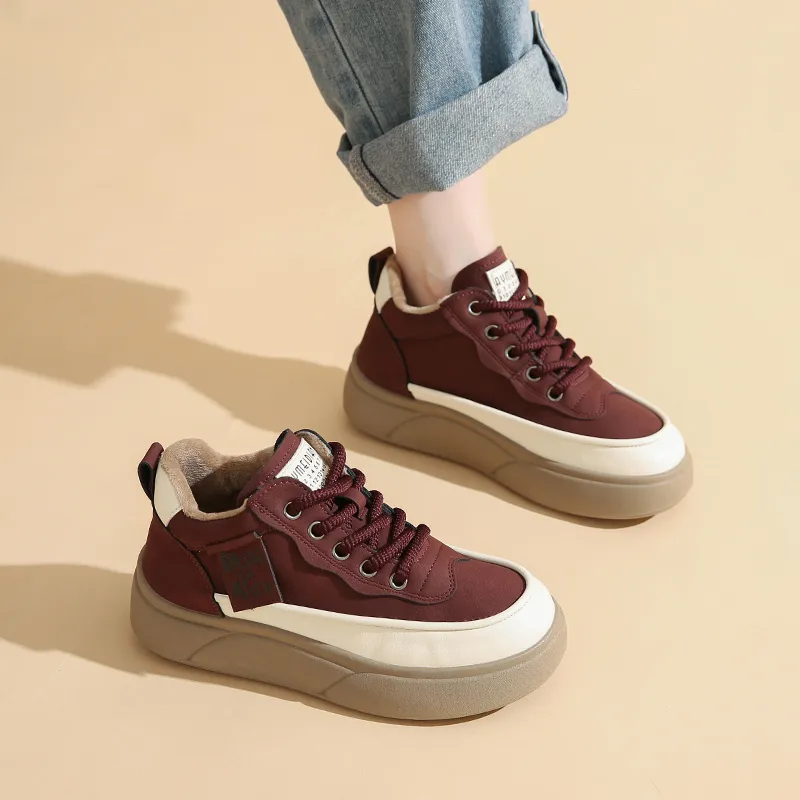Wooden Rabbit Abrasion Resistant Thermal Mid Top Casual Shoes Women's-8