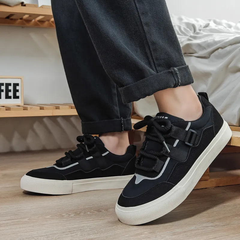 Wooden Rabbit Anti Slip Wear Resistant Low Top Canvas Shoes Men's-3