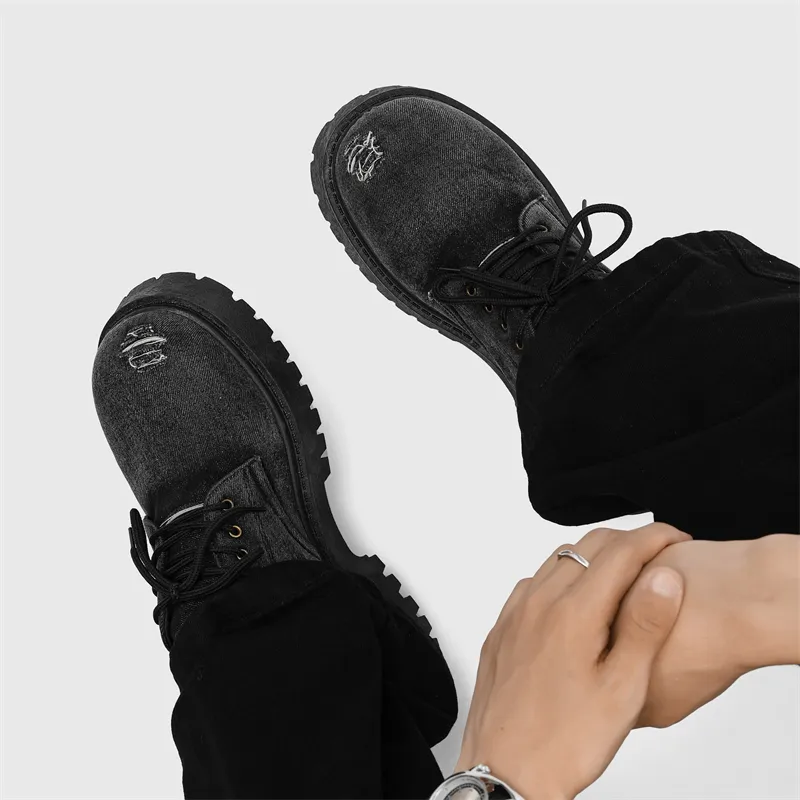 Wooden Rabbit Height Increasing Abrasion Resistant Lightweight Slip Resistant Low Top Casual Shoes Unisex-31