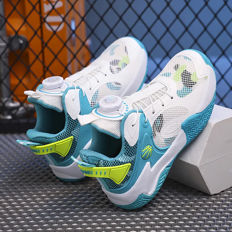 Wooden Rabbit Anti Slip Wear Resistant Breathable Lightweight Cushioning Children's Basketball Shoes Kids'-13