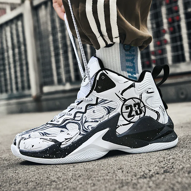 Wooden Rabbit Anti Slip Wear Resistant High Top Basketball Shoes Unisex-8
