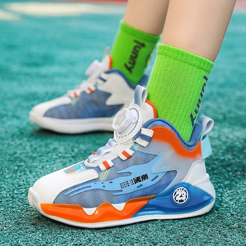 Wooden Rabbit Warm Anti Slip And Wear Resistant Lightweight Cushioning Low Top Children's Basketball Shoes Kids'-16