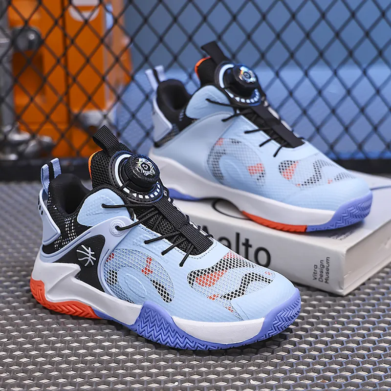 Wooden Rabbit Anti Slip Wear Resistant Breathable Lightweight Cushioning Children's Basketball Shoes Kids'-2