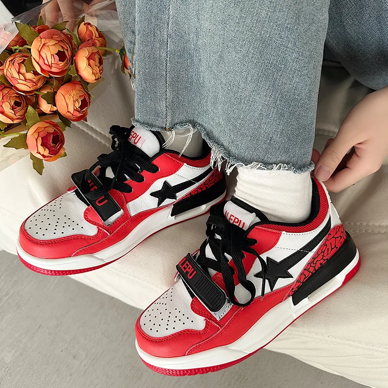 Wooden Rabbit Height Increasing Wear-Resistant Lightweight Breathable Slip-Resistant Low-Top Skateboard Shoes Unisex-18