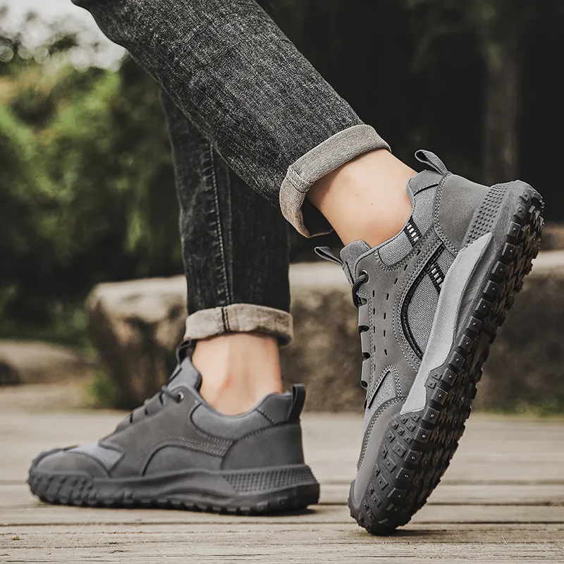 Wooden Rabbit Slip Resistant, Abrasion Resistant, Breathable, Height Increasing Low Top Casual Shoes Men's-8