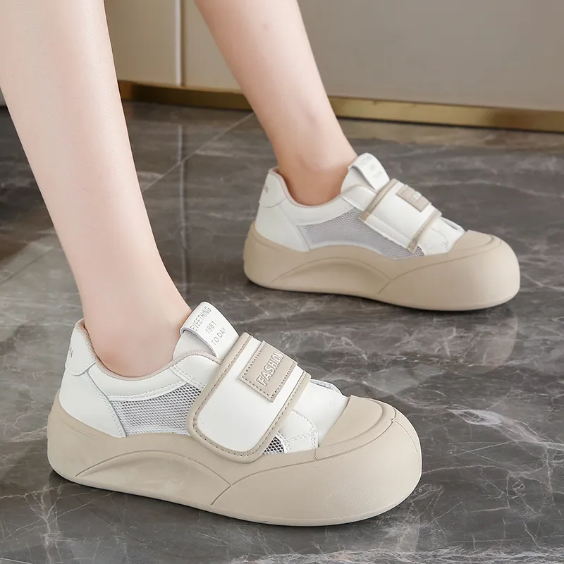 Wooden Rabbit Cushioning, Slip Resistant, Breathable, Lightweight, Height Increasing Low Top Casual Shoes Women's-8