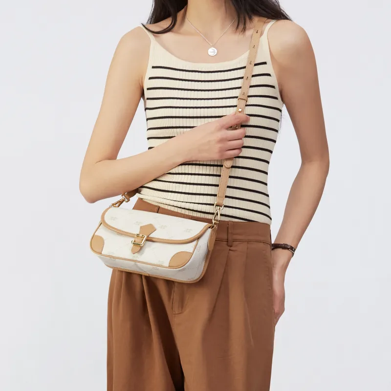 JONBAG PVC Shoulder Bag Handbag Crossbody Bag Shoulder Bag Women's Vintage Almond-5