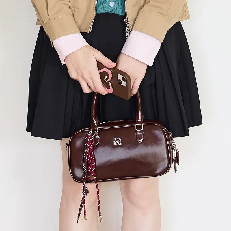 JONBAG Synthetic Leather Shoulder Bag Crossbody Bag Handbag Regular Women's Coffee Brown/Vintage Red-6