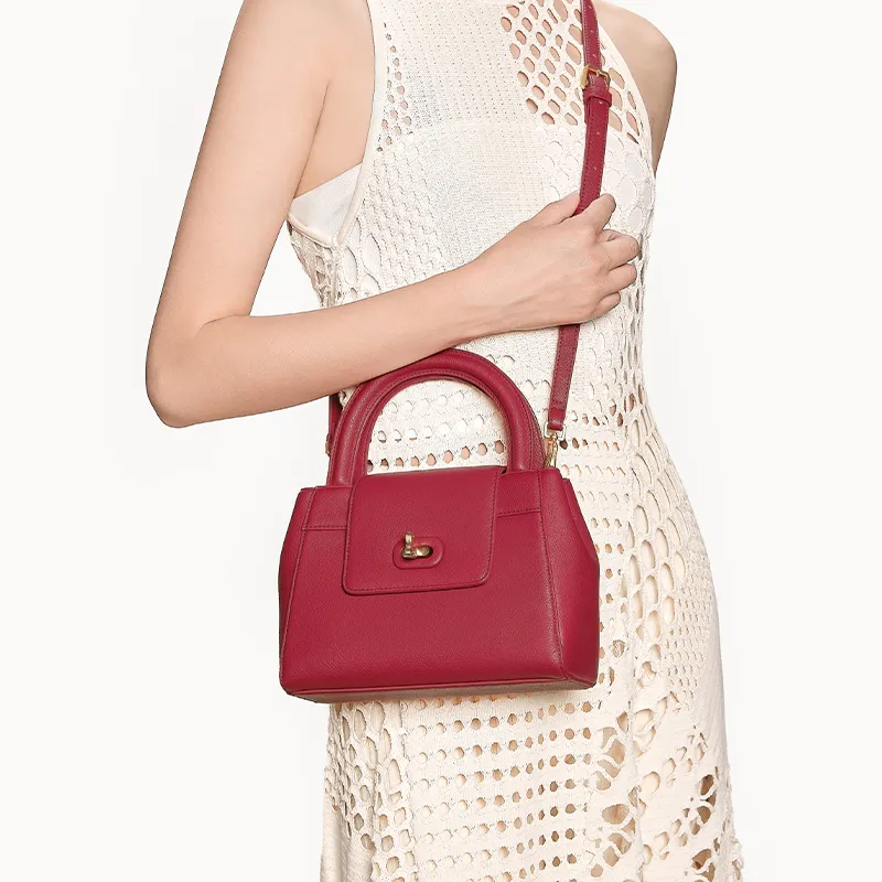 JONBAG Synthetic Leather Spring Bag Shoulder Bag, Crossbody Bag, Handbag Trumpets Women's Red-5