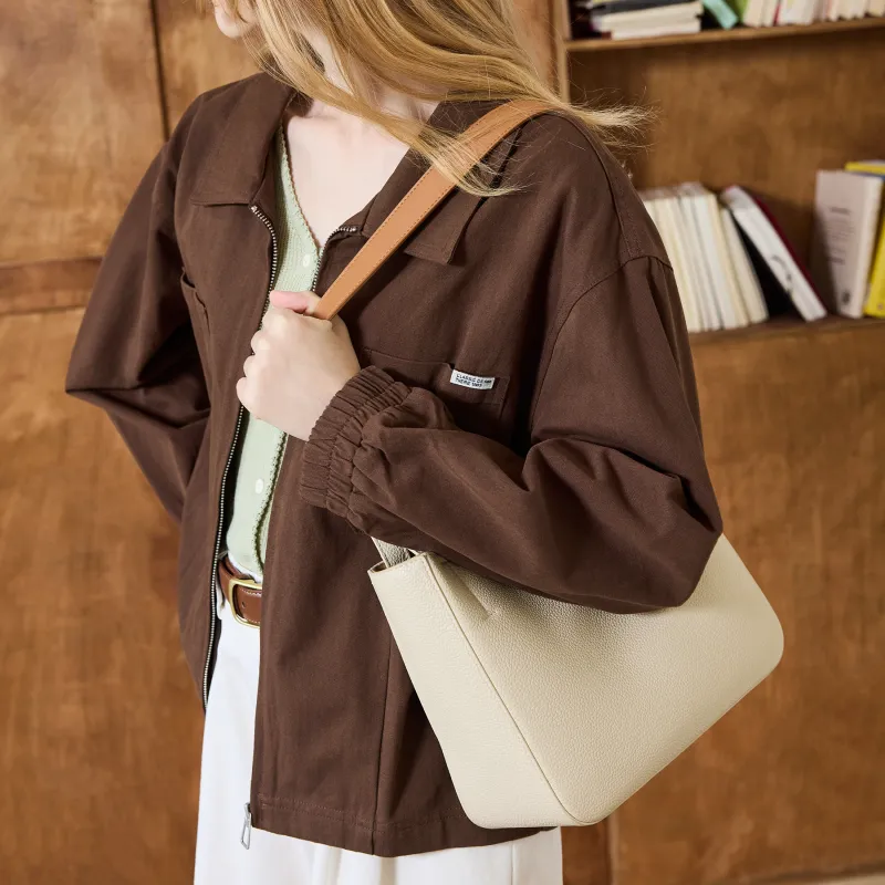 JONBAG PU Shoulder Bag Regular Women's Matte Almond-4