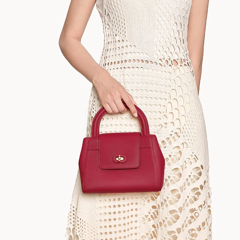 JONBAG Synthetic Leather Spring Bag Shoulder Bag, Crossbody Bag, Handbag Trumpets Women's Red-6