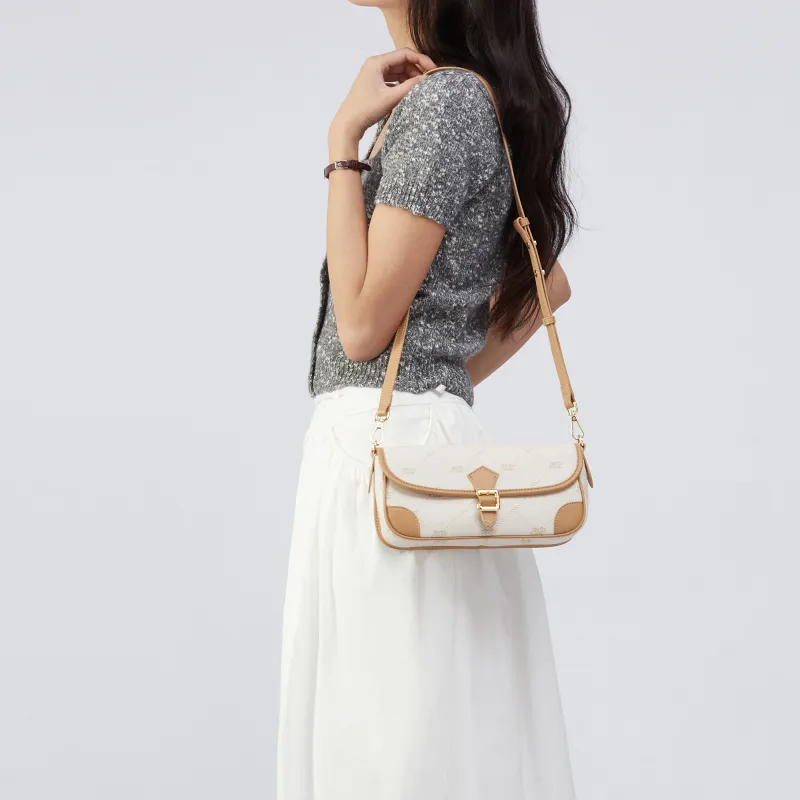 JONBAG PVC Shoulder Bag Handbag Crossbody Bag Shoulder Bag Women's Vintage Almond-6