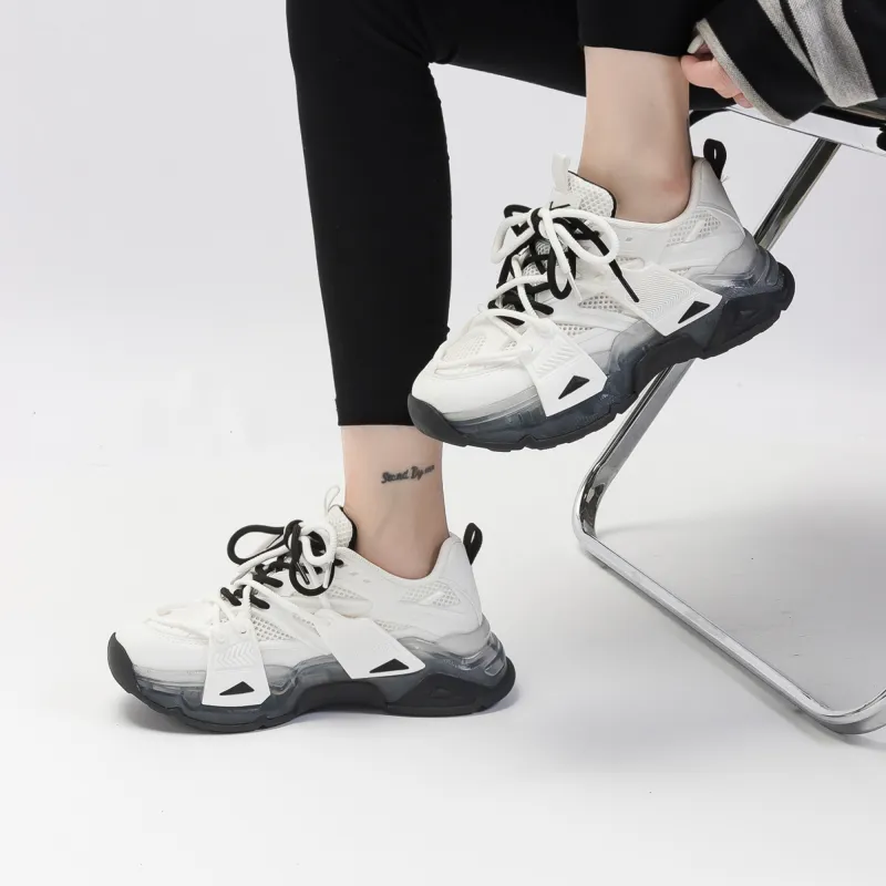 Warrior Slip Resistant And Breathable Low Top Casual Shoes Women's White Black-4