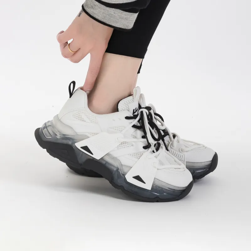 Warrior Slip Resistant And Breathable Low Top Casual Shoes Women's White Black-5