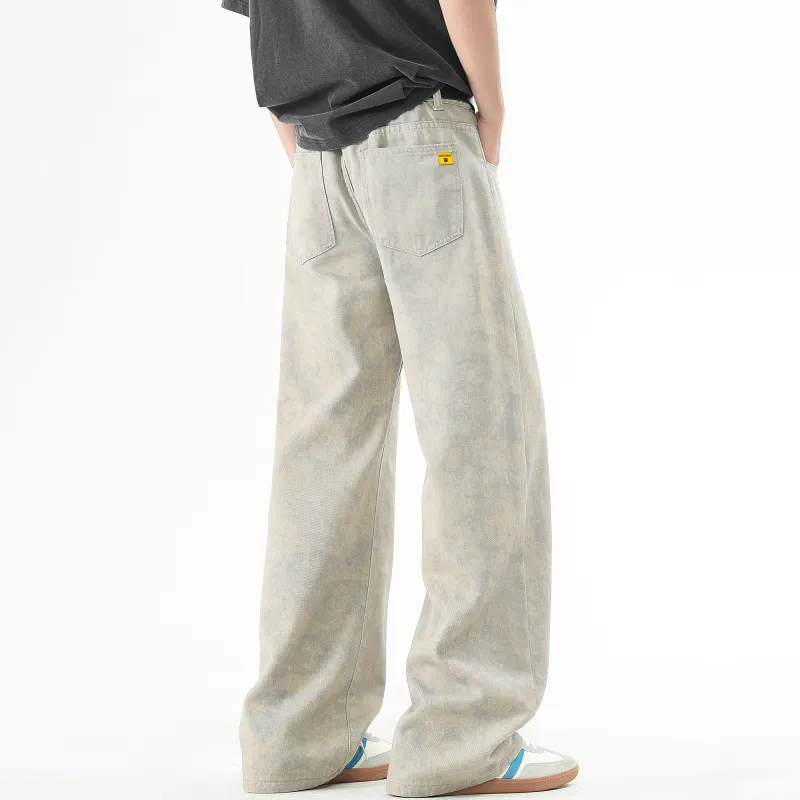 Classic Jeans Style Unisex Khaki Gray Tone-11