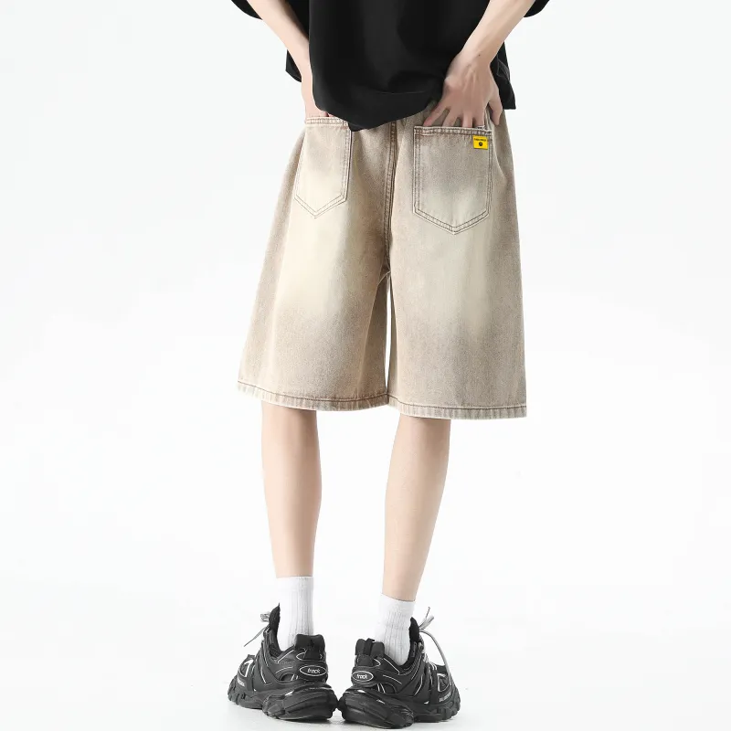 Ghost Mask Denim Shorts Unisex-8
