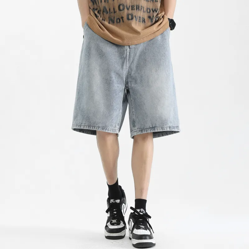 Ghost Mask Denim Shorts Unisex-8