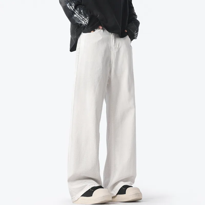 Ghost Mask Casual Pants Unisex Ecru-2