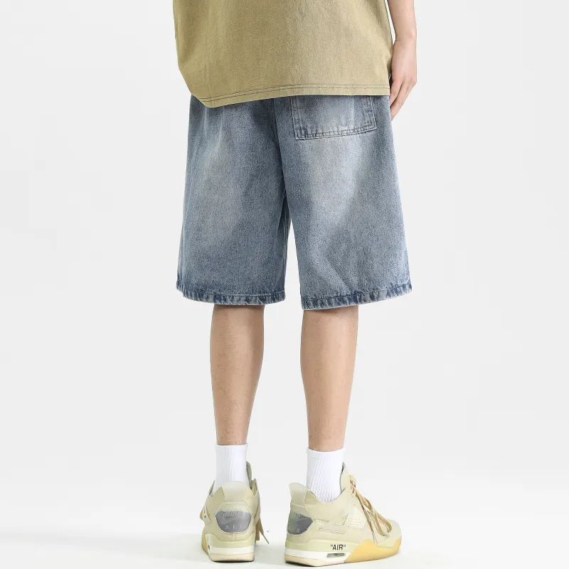 Ghost Mask Denim Shorts Unisex-9