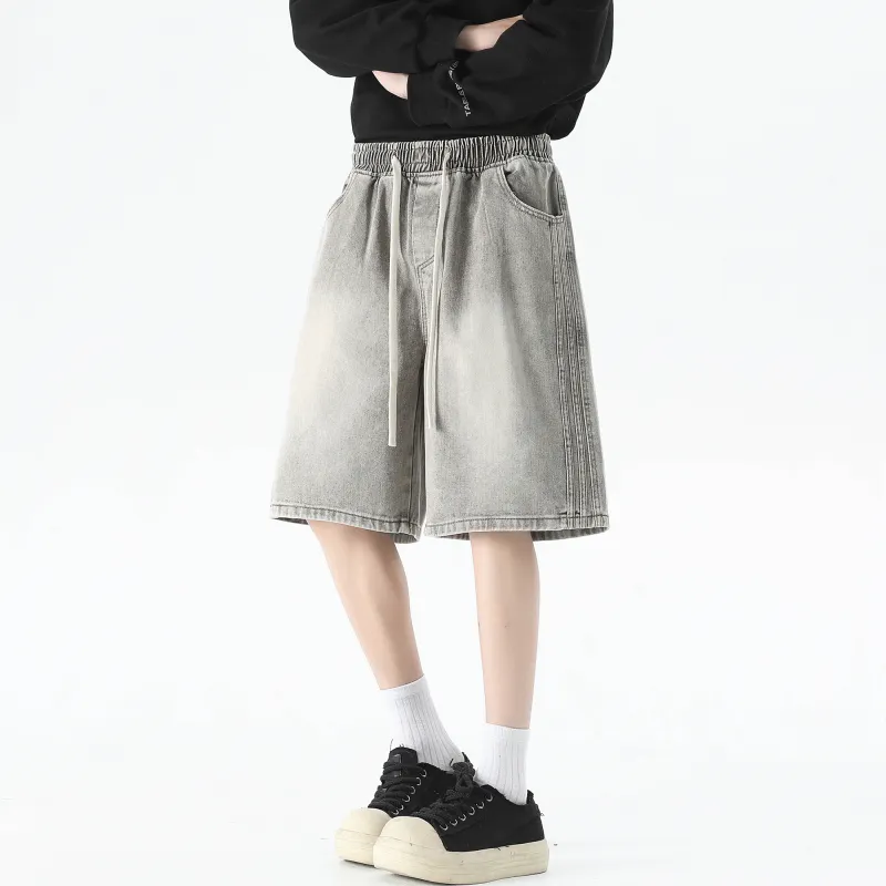 Ghost Mask Denim Shorts Unisex-2
