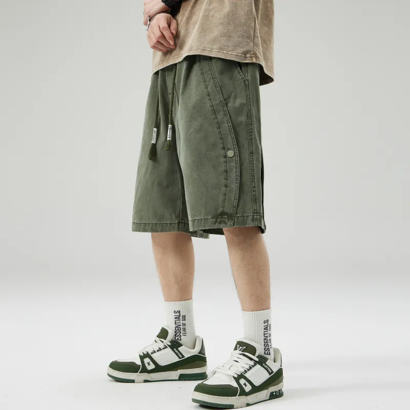 Ghost Mask Denim Shorts Unisex-4