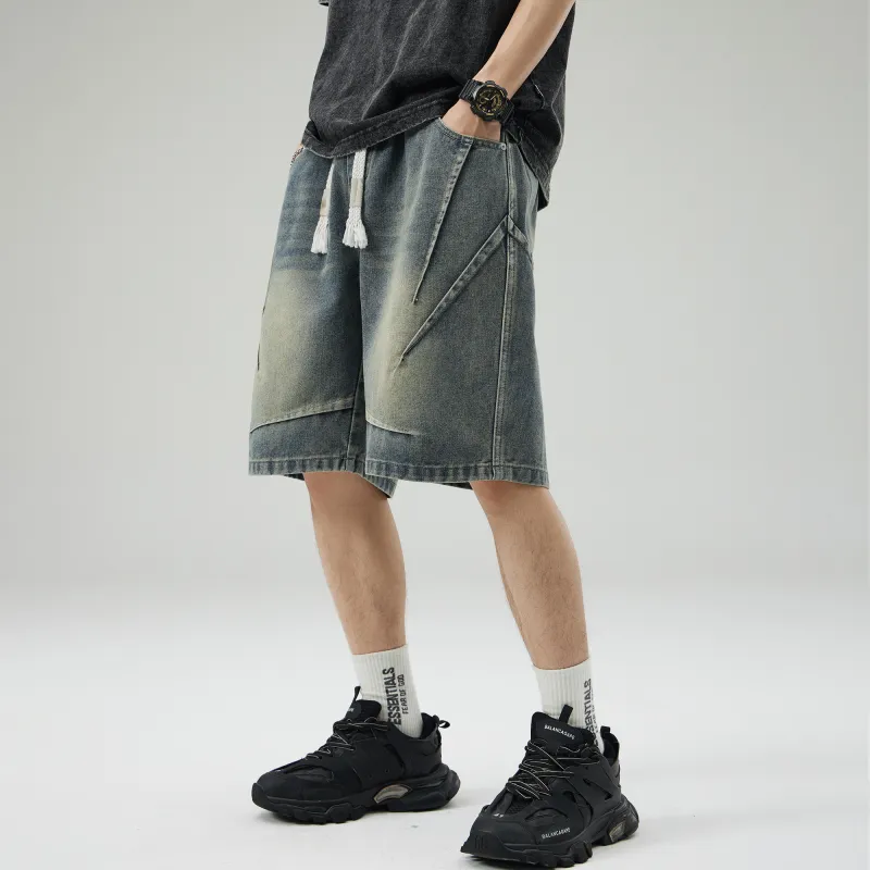 Ghost Mask Denim Shorts Unisex-9