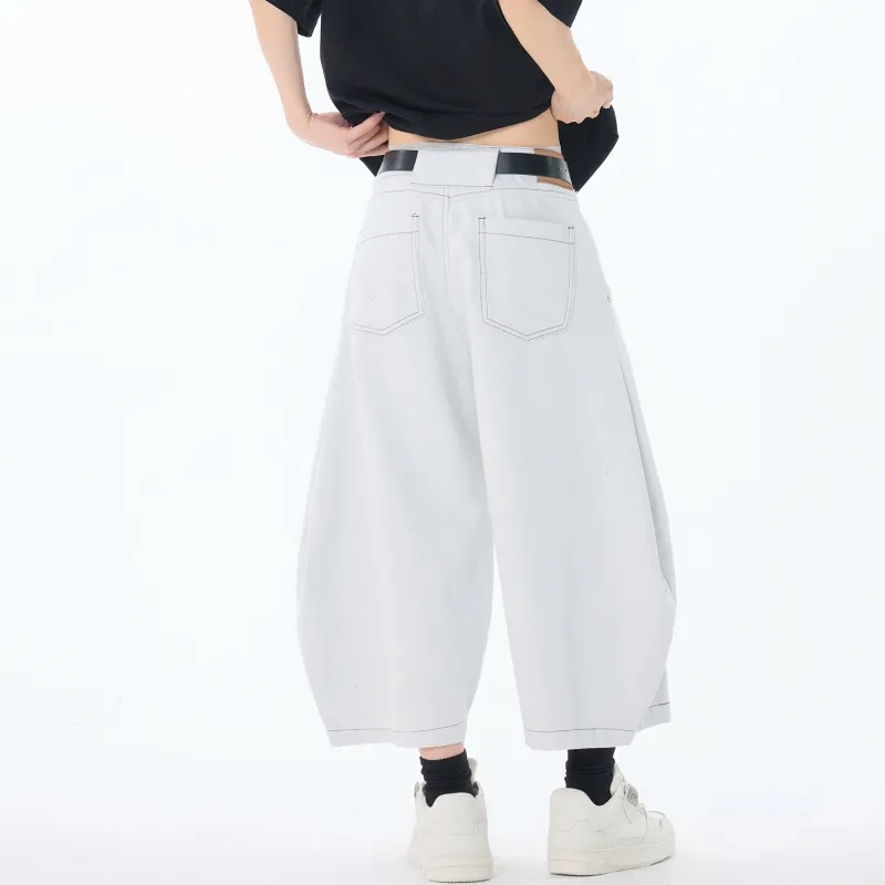 Ghost Mask Denim Shorts Unisex-13