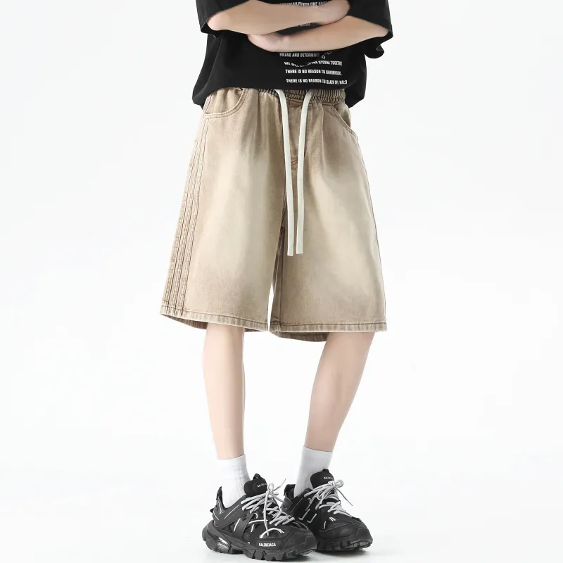 Ghost Mask Denim Shorts Unisex-9