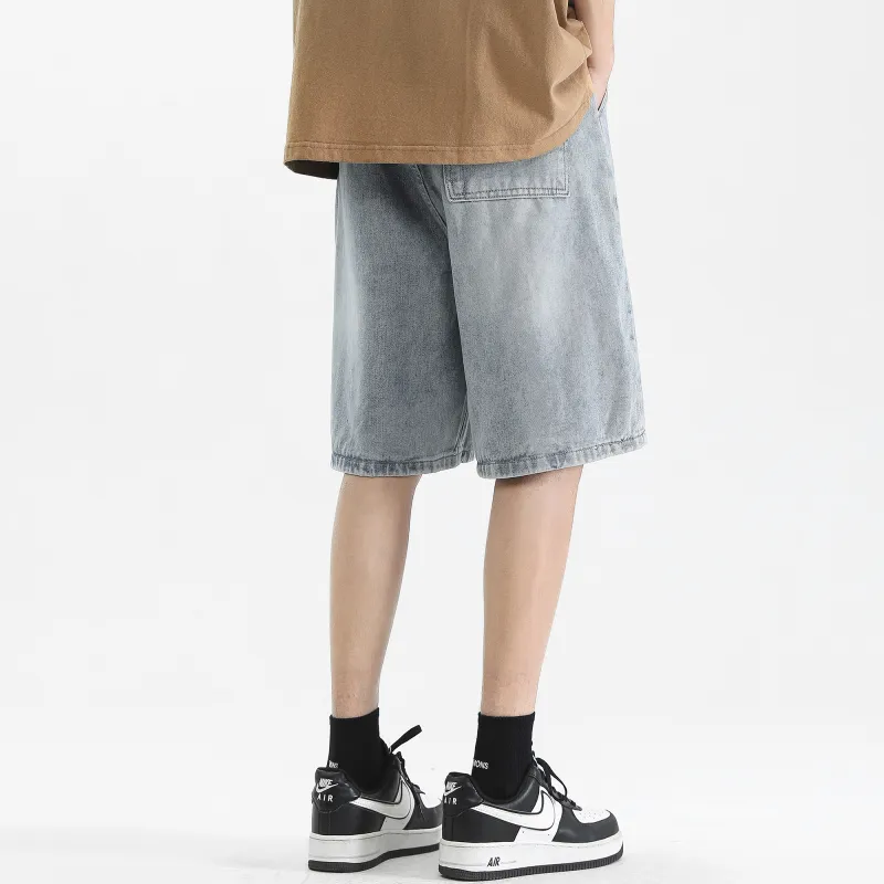 Ghost Mask Denim Shorts Unisex-10