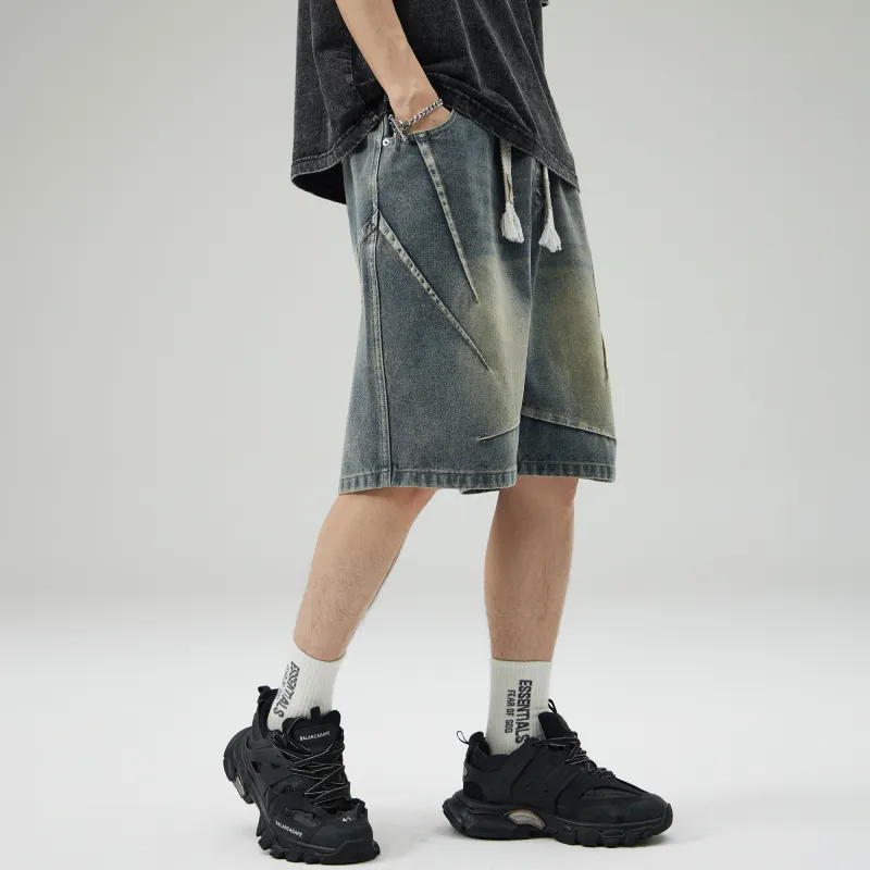 Ghost Mask Denim Shorts Unisex-7