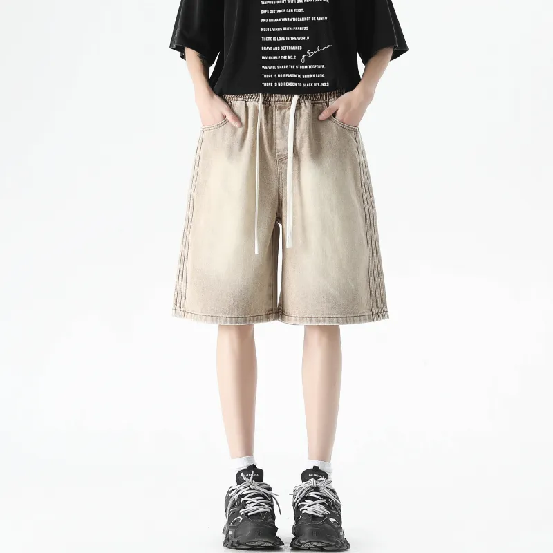 Ghost Mask Denim Shorts Unisex-7