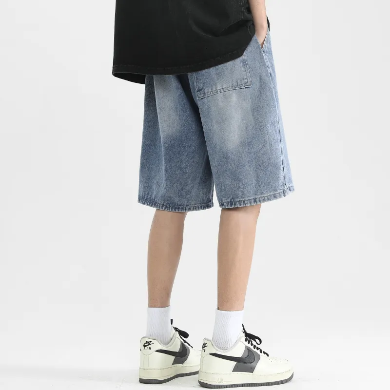 Ghost Mask Denim Shorts Unisex-5