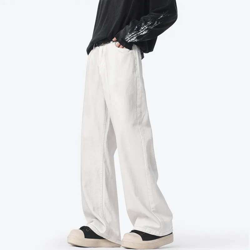 Ghost Mask Casual Pants Unisex Ecru-4